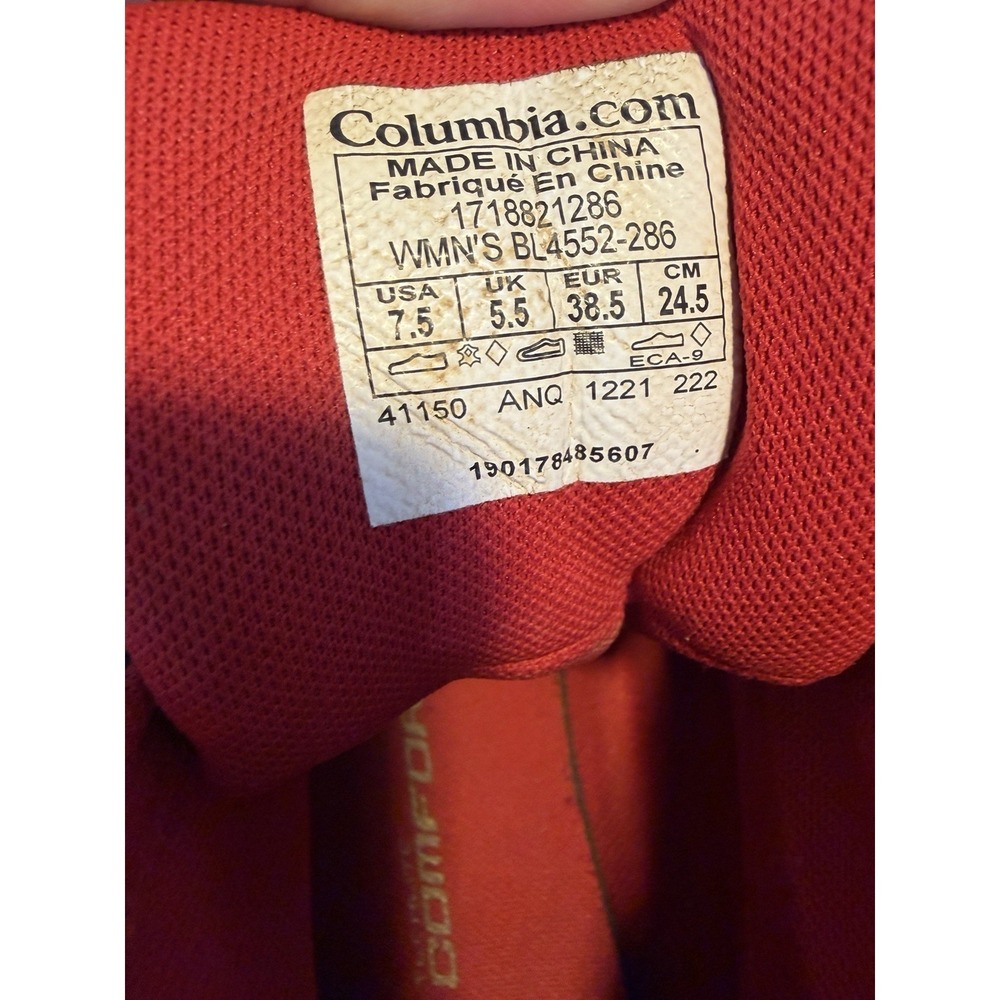 Columbia Waterproof Mid Hiking Boots Women's Size 7.5 Brown Suede Trail Shoes - Picture 6 of 9